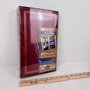 Vtg 2001 Pioneer Photo Album 3 Ring Binder Sealed Maroon Gold Accents READ